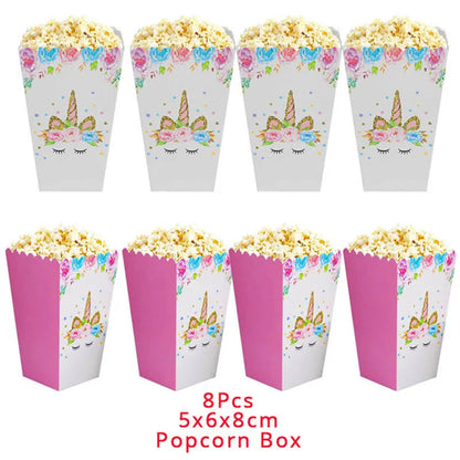 Unicorn Decoration Birthday Party Decor Kids Unicorn Disposable Tableware set Unicornio Baby Shower Girl Birthday Party Supplies Good Vibrations