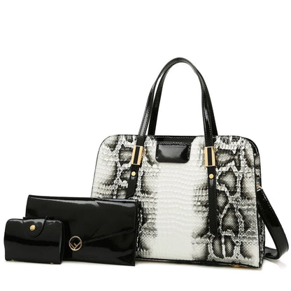 Pu Leather Hot Selling Purse Tote Bag Shoulder Bag 3 Pieces One Set Fashion Large Capacity Shoulder Bag Good Vibrations