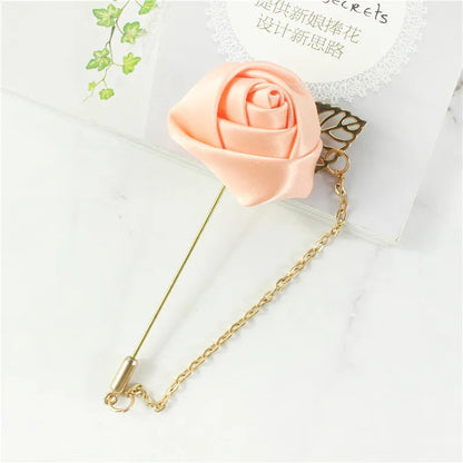 YO CHO Groom Boutonniere Corsage Pins Wedding Silk Flower Groomsman Boutonnieres Buttonhole Wedding Flowers Marriage Accessories Good Vibrations