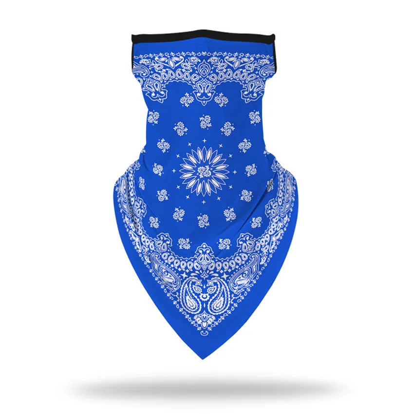 Coexistence Summer UV Protected Polyester Women's Cycling Bandana Breathable Triangle Face Mask Scarf Sun Protection Veil Good Vibrations