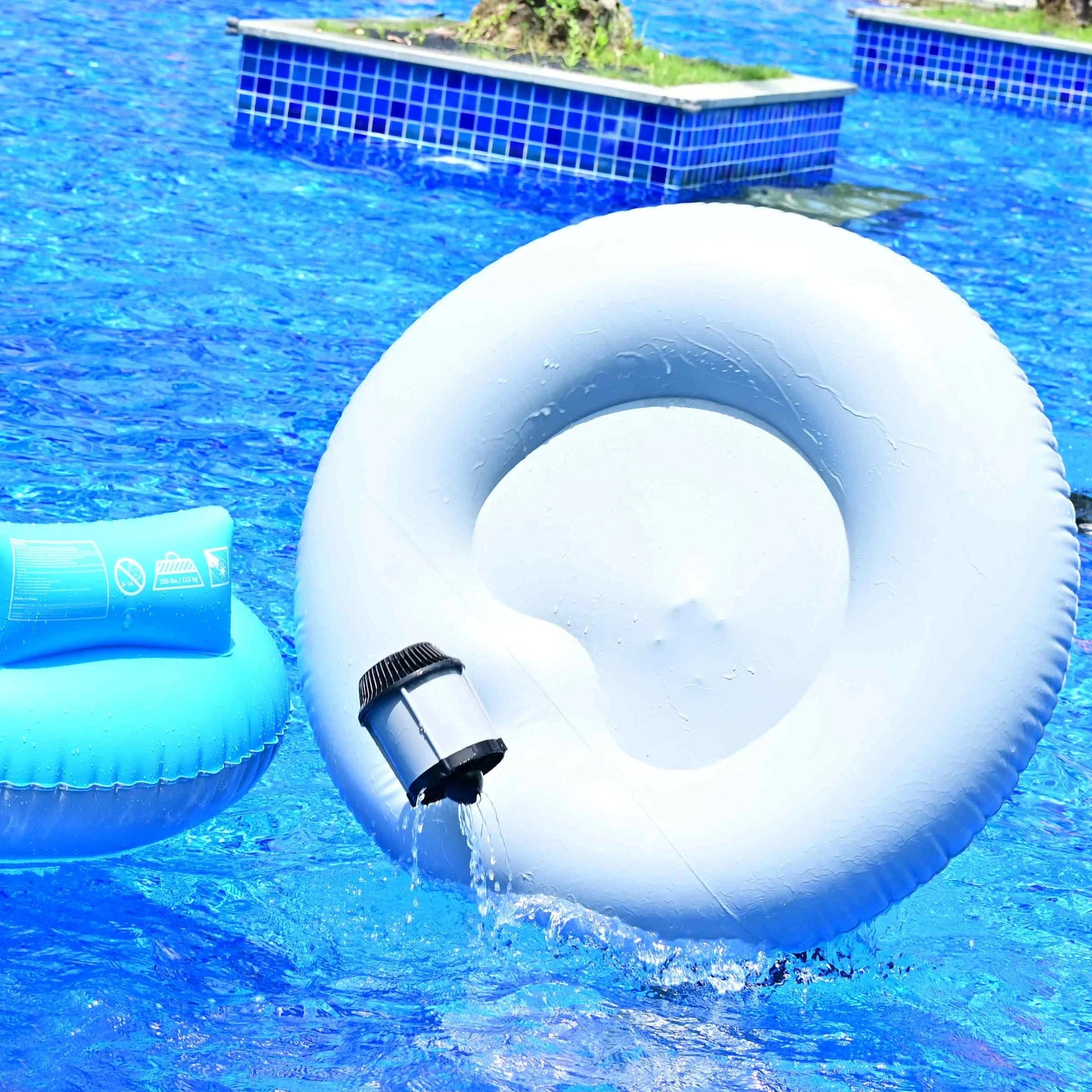 Free Shipping to US - IP68 Waterproof Foldable PVC Electric Swim Ring with Dual-Speed Motor for Beach/Pool Fun Good Vibrations