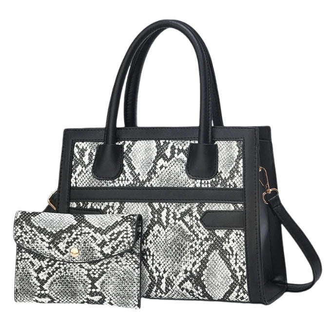 2024 Retro Contrasting Print Casual Tote Handbags Women's Zipper Closure Shopping Shoulder Bag Wholesale Good Vibrations