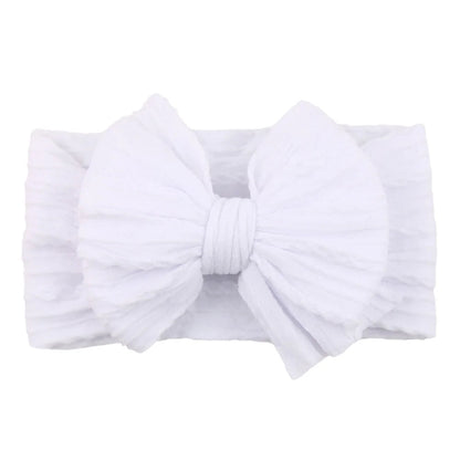 Solid Cable Bow Baby Headband for Child Nylon Layers Headwear Kids Elastic Turban Headwraps Newborn Boys Girls Hair Accessories Good Vibrations