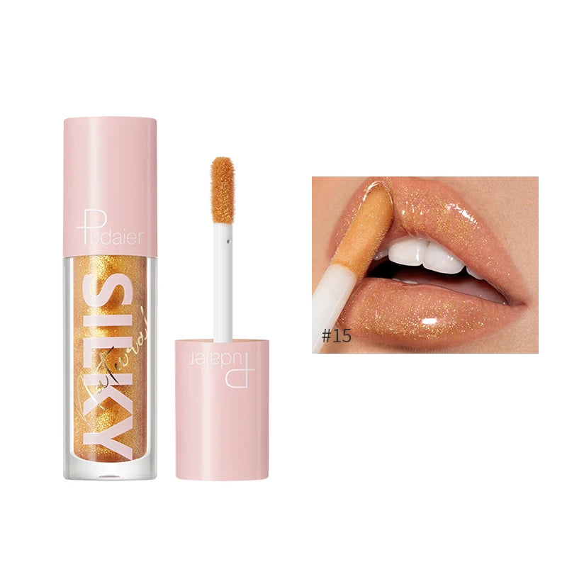 Wholesale Makeup 16 Colors Mirror Water Gloss Lip Gloss Moisturizing Lasting Vegan High Shine Lipgloss Private Label Cosmetics Good Vibrations