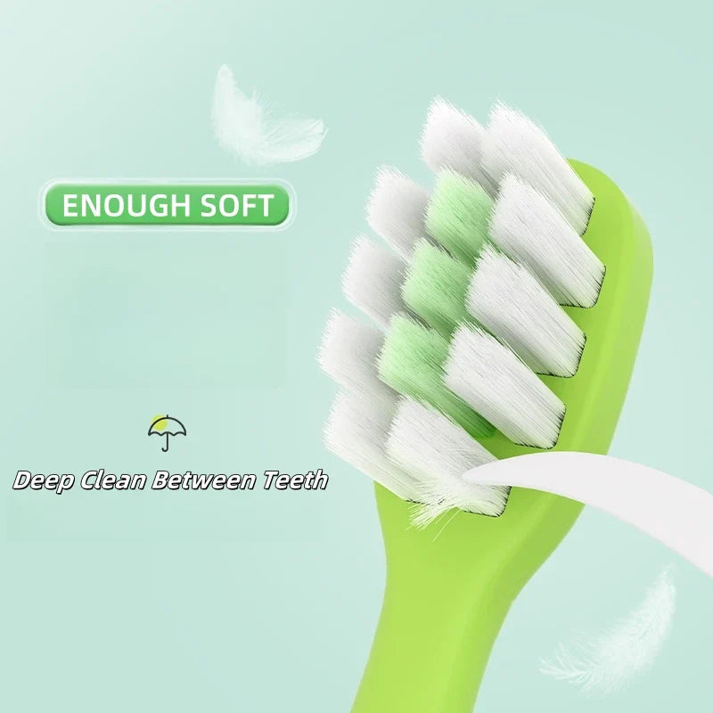 Wholesale Cartoon Bear Shape Kids Soft Toothbrush Colorful Small Head Portable Children Tooth Brush for Baby Use Good Vibrations