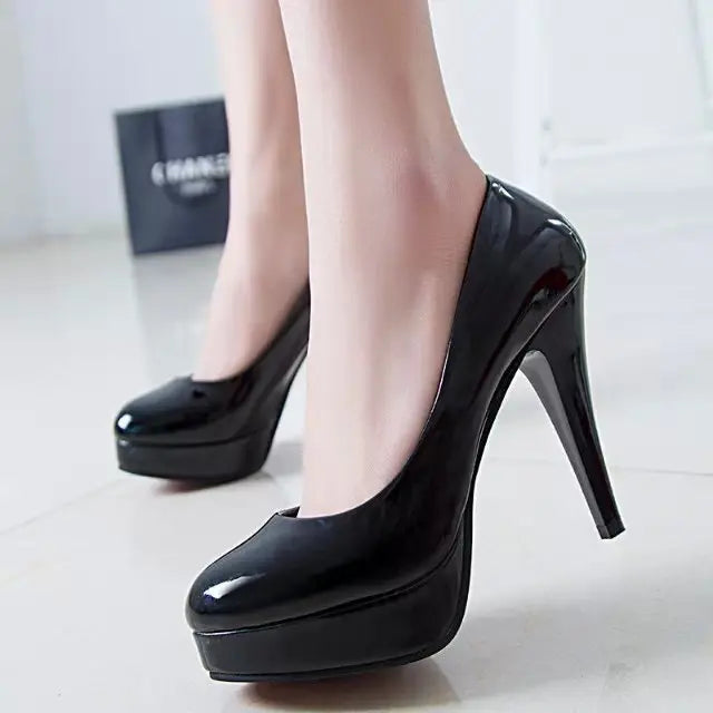Femmes Hauts Talons Women Fashion Classic High Heel Shoes Lady Office Grey High Heel Shoes Female Pumps Wedding Shoes 34-42 Good Vibrations