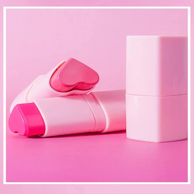 Custom LOGO hot sale heart-shaped rouge stick blush stick lipstick natural colour correction stick lipstick blusher Good Vibrations