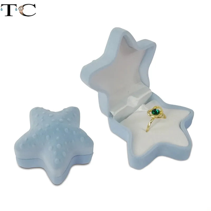 Creative Velvet Jewelry Box Mini Container Ring Box Earrings Rings Storage Box Small Accessories Display Gift Box Good Vibrations