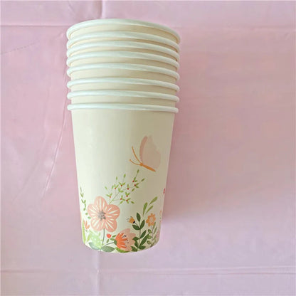 Birthday Party Decoration Butterfly Disposable Tableware Paper Plate Cups Napkin Happy Birthday Party Decoration Good Vibrations