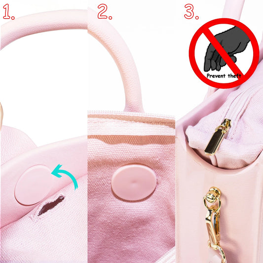 2026 New Arrivals Candy Color EVA Tote Bag for DIY Charms Waterproof Beach Bag Adjustable Strap Casual Travel Shopping Good Vibrations