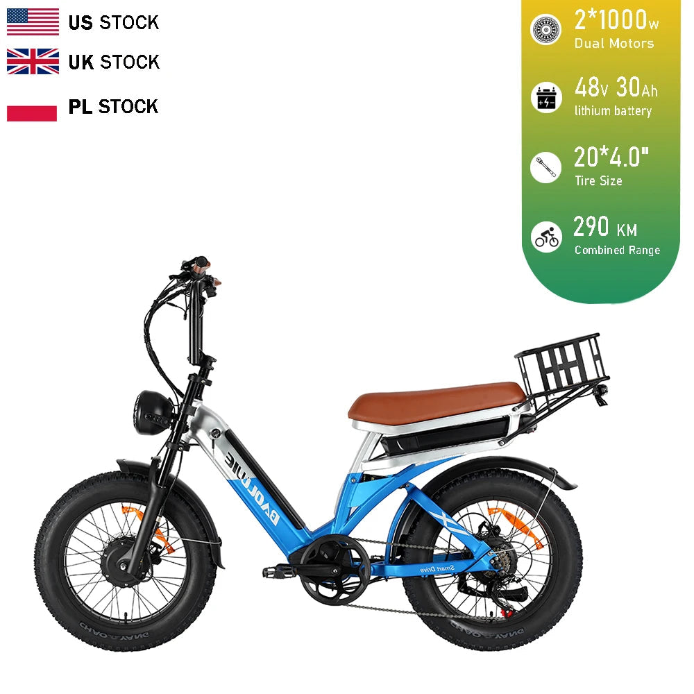 Warehouse Stock 48V750W High-Speed Motor DualShock Front Fork with Air Suspension Aluminum Alloy Fashion Electric Bike Ebike Kit Good Vibrations