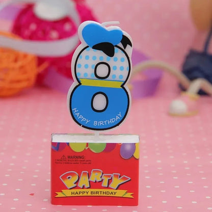 Birthday Candle Mouse Party Decorations Number Candle Cake Toppers Decorations for Home Kids's Gift Candle DIY Cake Flags Good Vibrations