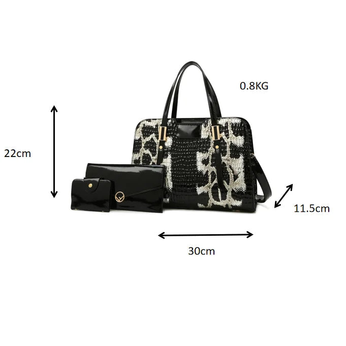 Pu Leather Hot Selling Purse Tote Bag Shoulder Bag 3 Pieces One Set Fashion Large Capacity Shoulder Bag Good Vibrations