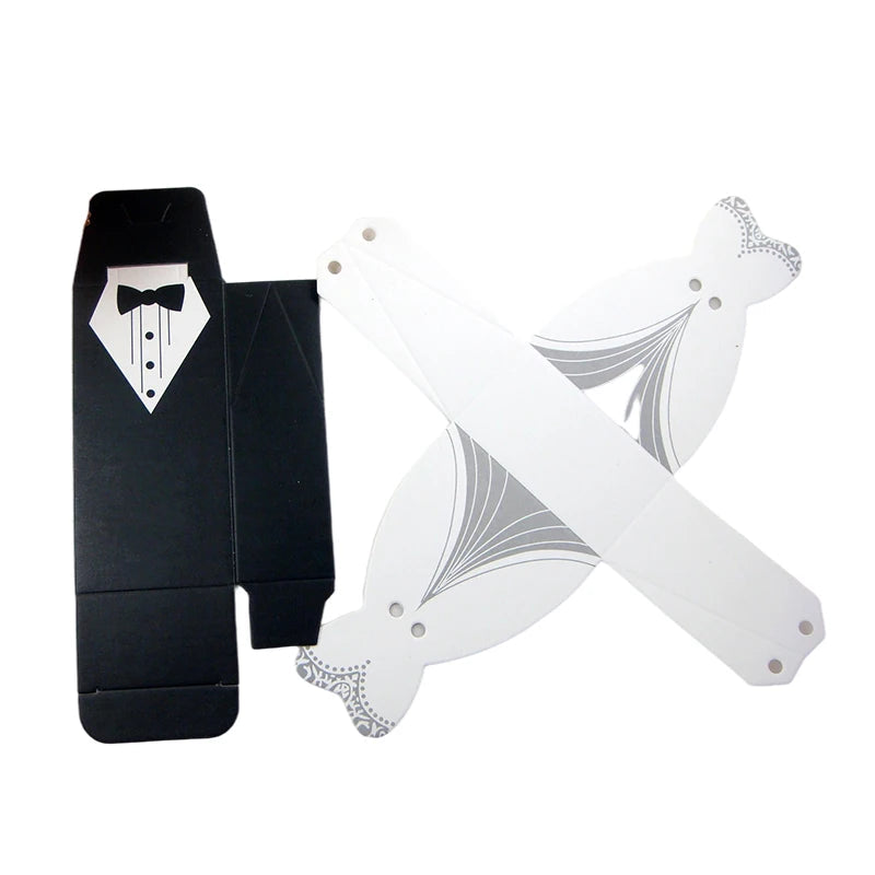 20/30pcs Bride And Groom Candy Box Wedding Favor And Gifts Box Sweet Bags With Ribbon Wedding Decoration Souvenirs Party Decor Good Vibrations