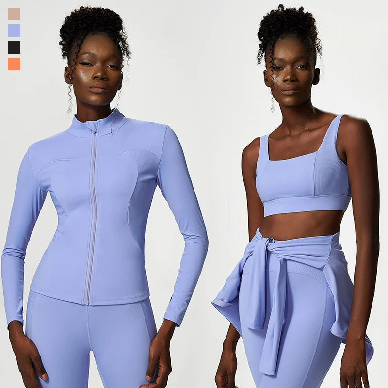 Athletic Exercise Sport Women Set Stretchy Plus Size Workout Sets Anti-static 3 Piece Women Fitness Suits Good Vibrations