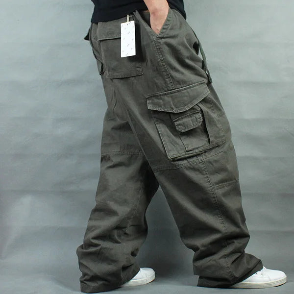 Wide Leg Hip Hop Pants Men Loose Outdoor Cotton Harem Trousers Cargo Pants Loose Baggy Trouser Streetwear  Joggers Pant Good Vibrations