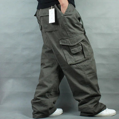 Wide Leg Hip Hop Pants Men Loose Outdoor Cotton Harem Trousers Cargo Pants Loose Baggy Trouser Streetwear  Joggers Pant Good Vibrations