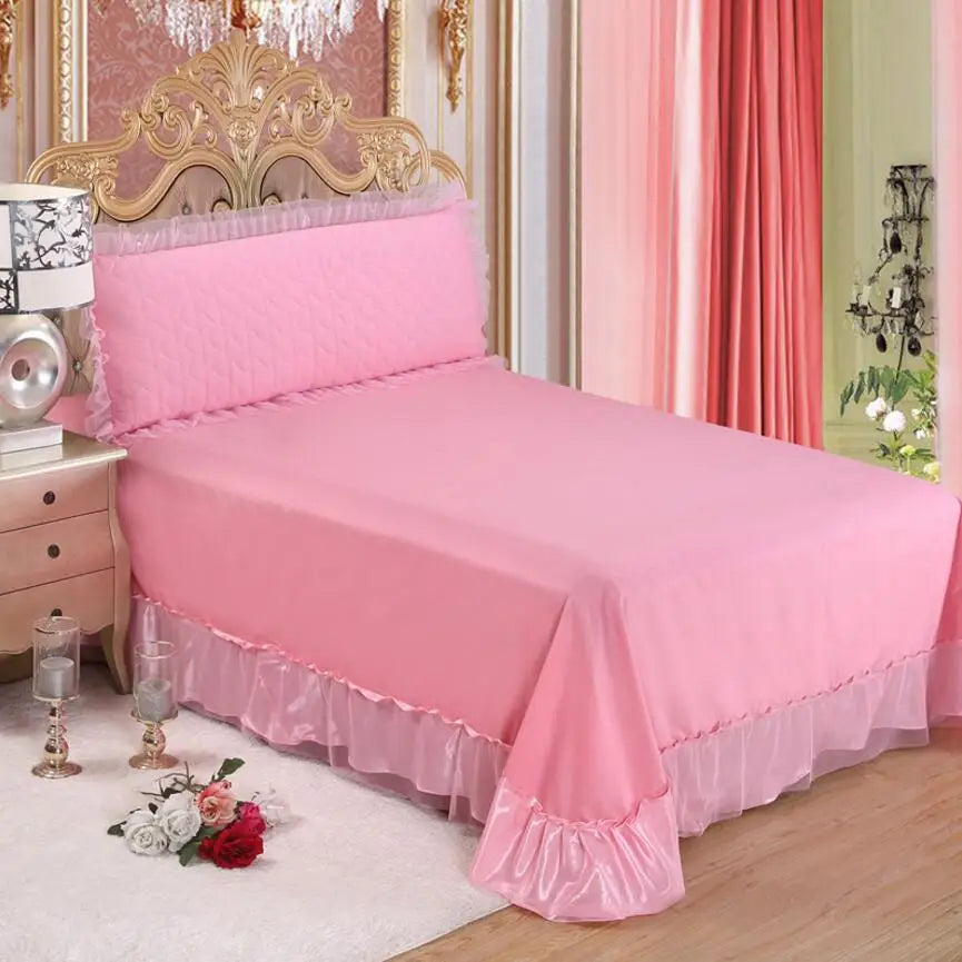 Luxury Wedding Bedding Sets Queen King Size Pink Princess Lace Bedcover Set Jacquard Duvet Cover Bed Sheet Pillowcases Good Vibrations