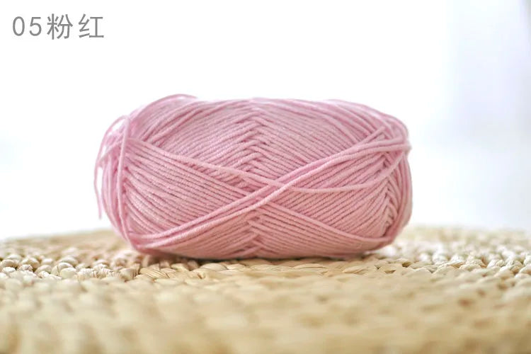 Factory Wholesale Recycled Baby Cotton Yarn 4 Strands of Milk Yarn Bag for Doll Clothes Hand-Knitted High Tenacity for Weaving Good Vibrations