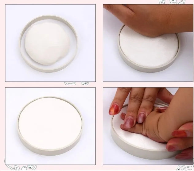 Baby Handprint Kit and Footprint Kit Clay Casting for Baby Shower Gifts Boys & Girls Baby Ornament Keepsake Kit Good Vibrations