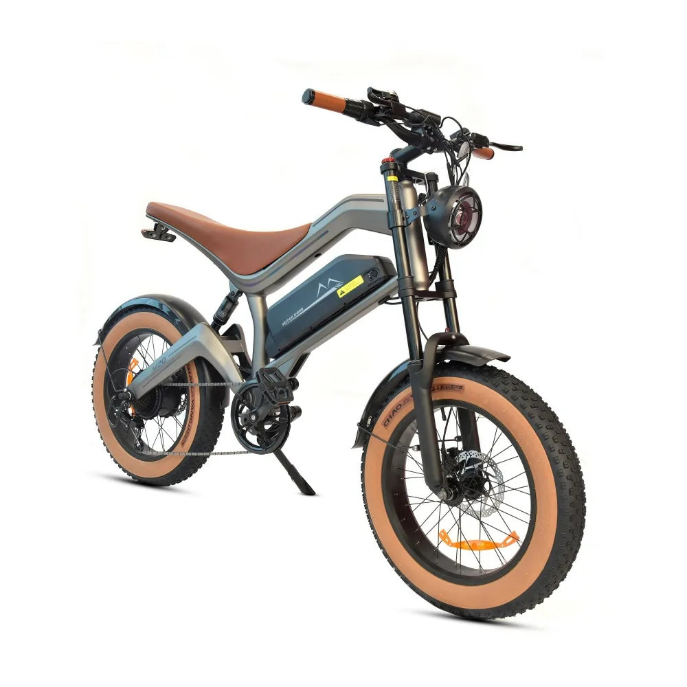 750W Rear Hub Motor Electric Bike with Full Suspension Fast Road Dirt-Fat Tire Integrated 48V Lithium Battery Ebike Good Vibrations