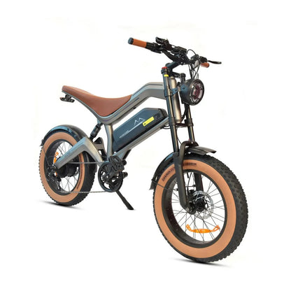 750W Rear Hub Motor Electric Bike with Full Suspension Fast Road Dirt-Fat Tire Integrated 48V Lithium Battery Ebike Good Vibrations
