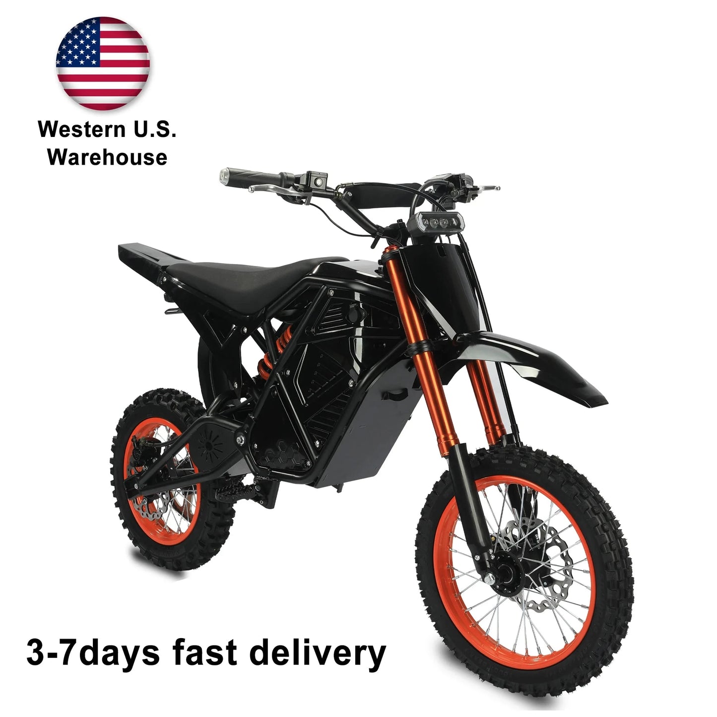 Drop Shipping US 3-7 Delivery to Home Electric Dirt Bike Fat Tire Full Suspension Rated Power 1500W Electric Bike Good Vibrations