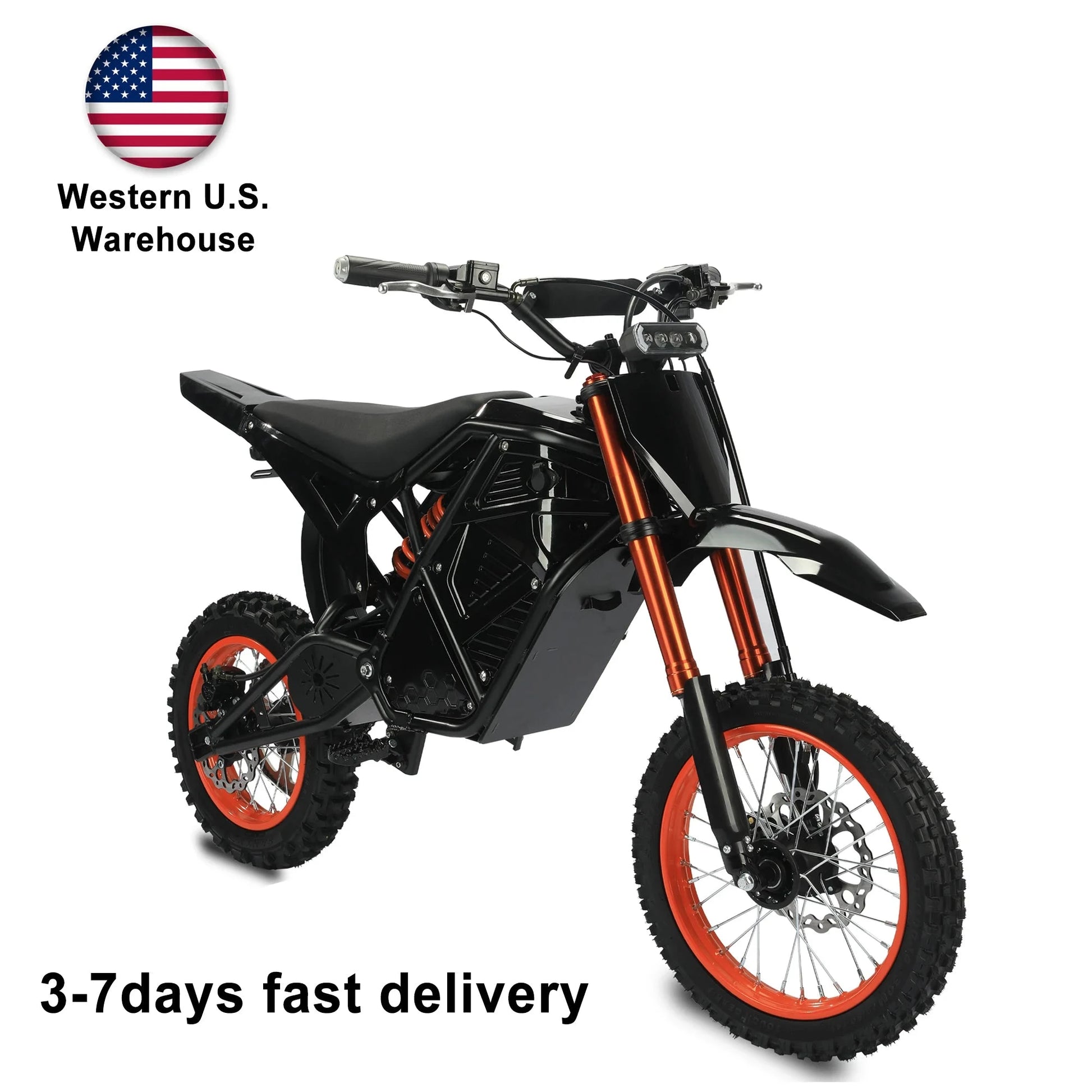 Drop Shipping US 3-7 Delivery to Home Electric Dirt Bike Fat Tire Full Suspension Rated Power 1500W Electric Bike Good Vibrations