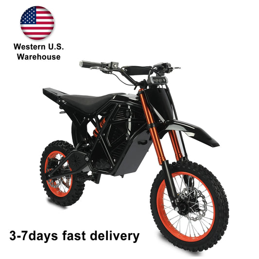 Drop Shipping US 3-7 Delivery to Home Electric Dirt Bike Fat Tire Full Suspension Rated Power 1500W Electric Bike Good Vibrations