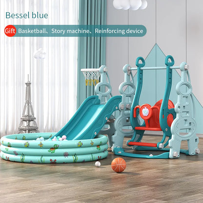 Hot Selling Indoor Playground Equipment HDPE/PE Material Sliding Slide Swing Set Playhouse Combination for Daycare Baby Play Good Vibrations