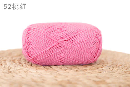 Factory Wholesale Recycled Baby Cotton Yarn 4 Strands of Milk Yarn Bag for Doll Clothes Hand-Knitted High Tenacity for Weaving Good Vibrations