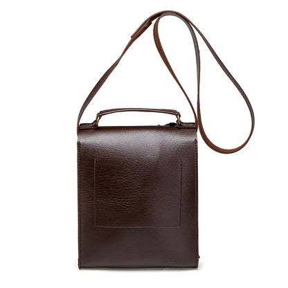 Vintage Single Shoulder Hip Hop Rock Shoulder Bag Luxury Design Brown PU Leather Men Women Steampunk Gothic Square Handbag Good Vibrations