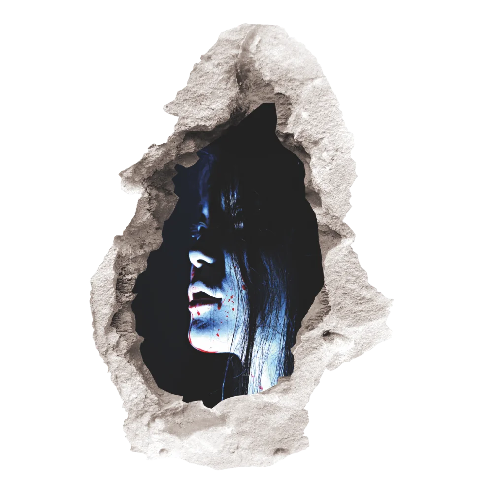 Halloween decoration accessories Horror 3D ghost wall stickers Decal for Halloween haunted house Removable home decor Good Vibrations