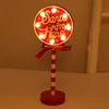 New Year Santa Claus Led Road Sign Light Tabletop Decoration for Home Christmas Ornaments Luce De Navidade Good Vibrations