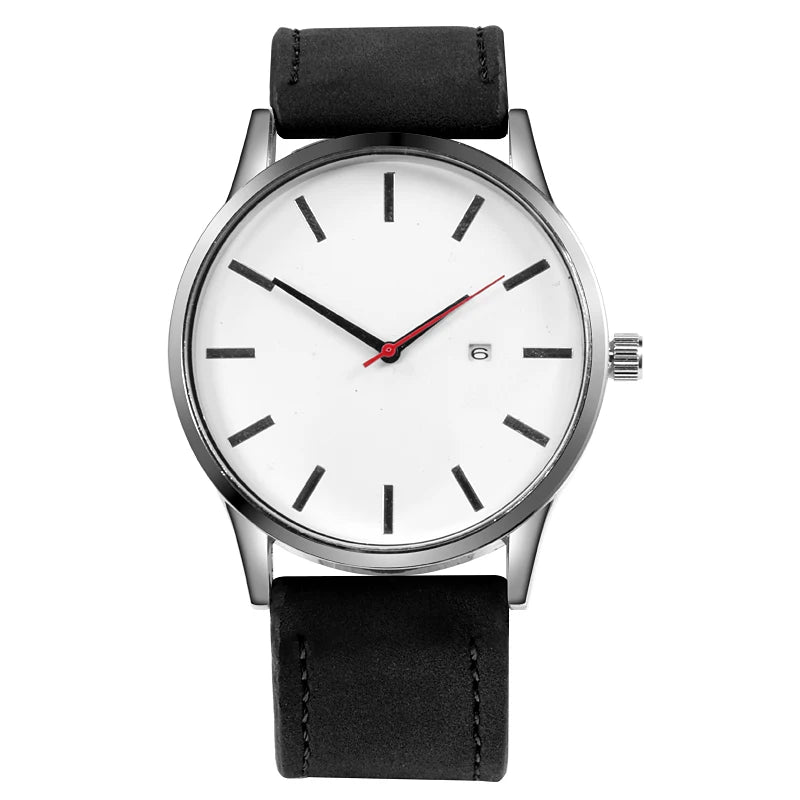 Men's Watches Fashion Leather Quartz Watch Men Casual Sports Male erkek kol saati Wristwatch Montre Hombre Relogio Masculino Good Vibrations