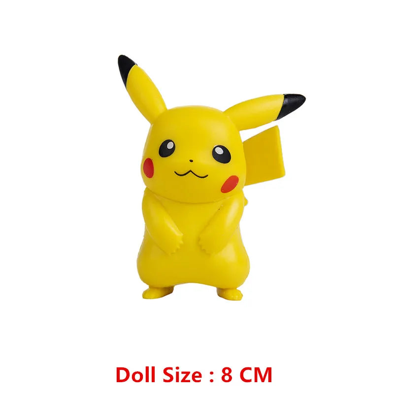 Pokemon 4-13Cm New Cartoons Movie Anime Figure Pikachu Mewtwo Charmander Blastoise Gurado Pet Action Model Toy Gifts Good Vibrations