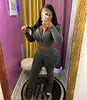 Women's Cotton Acid Wash 2 Piece Sets Hooded Crop Jacket Flare Pants Casual Two Piece Jogger Sweatsuits Sets Women Outfits 2025 Good Vibrations