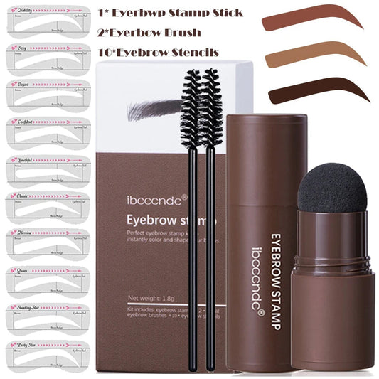 New Perfect Eyebrow Stamp Stencil Kit Eye Brow Stencil Stamp Kit Waterproof Long Lasting Eyebrow Enhancers Brow Powder Stamp Good Vibrations