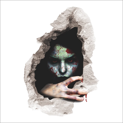 Halloween decoration accessories Horror 3D ghost wall stickers Decal for Halloween haunted house Removable home decor Good Vibrations