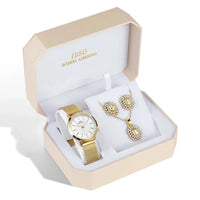 IBSO 2022 New Octagonal Box Women Quartz Movement Luxury Gift Set Custom Logo Watches Good Vibrations