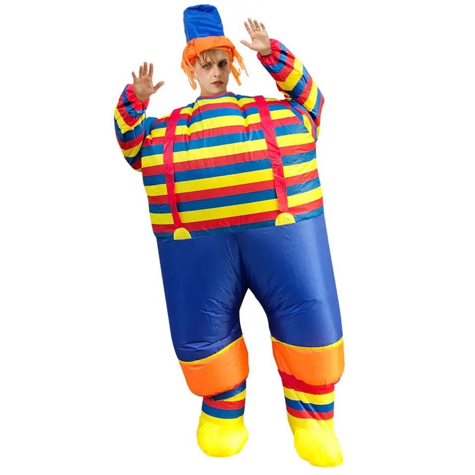 Halloween Costumes for Adult Men Women Cosplay Clown Anime Mascot Inflatable Costume Carnival Party Christmas Role Play Dress Good Vibrations