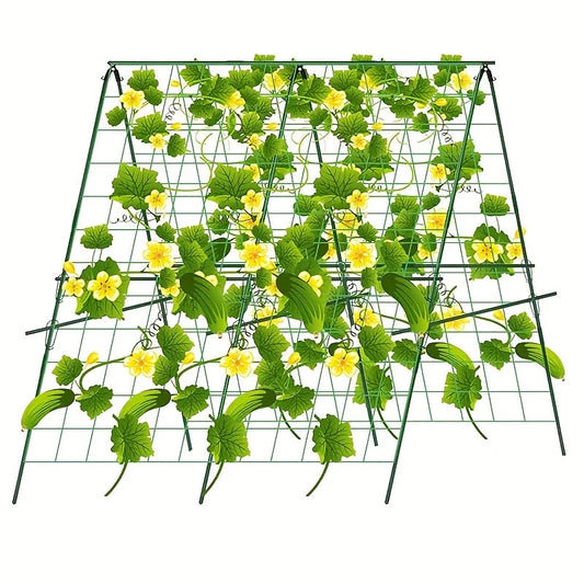 48'x48'Tall Bed Cucumber Trellis,foldable A-frame Garden Trellis,suitable for Outdoor Climbing Nets,vegetable Trellis Good Vibrations