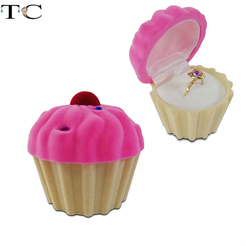 Creative Velvet Jewelry Box Mini Container Ring Box Earrings Rings Storage Box Small Accessories Display Gift Box Good Vibrations