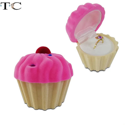 Creative Velvet Jewelry Box Mini Container Ring Box Earrings Rings Storage Box Small Accessories Display Gift Box Good Vibrations