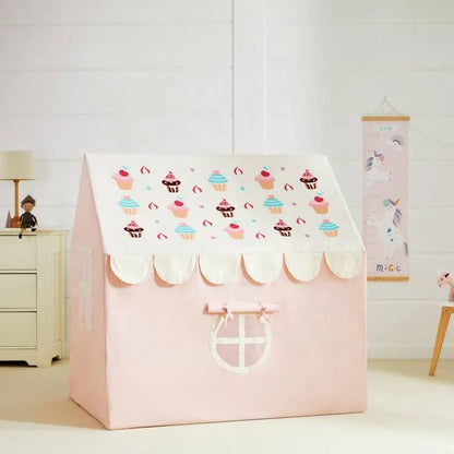 Asweets Wooden Frame Kids Indoor Outdoor Sleepover Party Playhouse Toy Tent Play Tent Good Vibrations