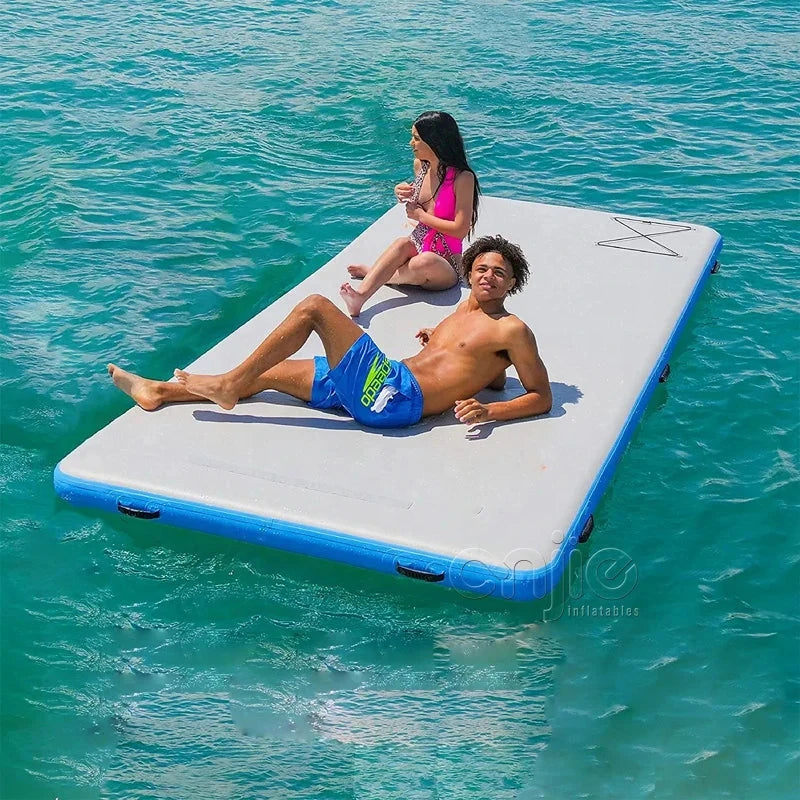 Jet Ski Pier Float Deck Inflatable Pier Platform Line Stitching Inflatable Yacht Pier Floating Good Vibrations