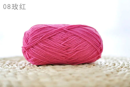 Factory Wholesale Recycled Baby Cotton Yarn 4 Strands of Milk Yarn Bag for Doll Clothes Hand-Knitted High Tenacity for Weaving Good Vibrations