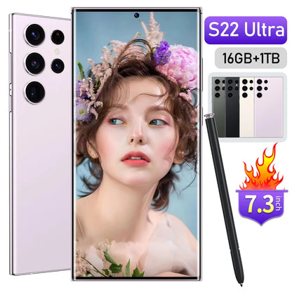 Lower Price Safe Packing 6.7Inch Smart Island S22 Ultra Mobile Phones With Built in E-Pen Good Vibrations