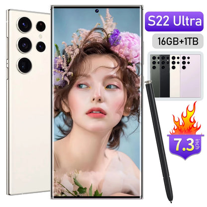 Lower Price Safe Packing 6.7Inch Smart Island S22 Ultra Mobile Phones With Built in E-Pen Good Vibrations