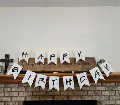 Friends TV show happy birthday party paper banner friend theme party suitable for friends birthday party decoration Good Vibrations